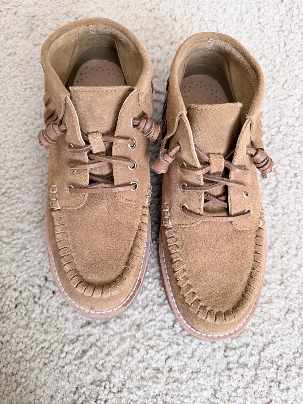 Sperry x Rebecca Minkoff Women's Suede Moccasin Boots in Tan